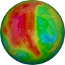 Arctic ozone map for 2025-03-16